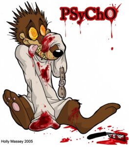 Rating: Questionable Score: 0 Tags: 2005 anthro biped blood bodily_fluids disney e621 fur insane knife male mammal mustelid musteline pawpads paws psycho_(character) razor restraints sitting solo straitjacket tongue tools toon_patrol true_musteline weapon weasel who_framed_roger_rabbit zeriara User: bunchy7s