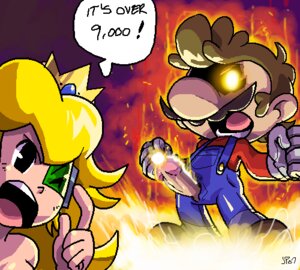 Rating: Explicit Score: 0 Tags: 1boy 1girls aura blonde_hair brown_hair crown facial_hair female gloves glowing glowing_eyes green-tinted_eyewear human junkpile long_hair male mario mario_(series) meme mustache nintendo over_9000 penis penis_out princess_peach rule34 scouter straight_hair suspenders tinted_eyewear wink User: bunchy7s