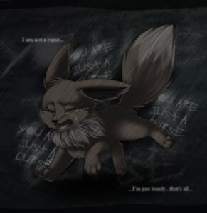 Rating: Safe Score: 0 Tags: abandon_lonliness ambiguous_gender bodily_fluids brown_body brown_fur canid canine creepypasta crying dialogue e621 eevee english_text eyes_closed feral fur generation_1_pokemon grey_background kiri-fuu lonliness mammal nintendo open_mouth pokemon pokemon_(species) running sad simple_background solo tears text tongue User: bunchy7s
