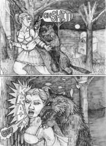 Rating: Explicit Score: 0 Tags: attack canid canine canis comic domestic_dog dominant duo e621 english_text female feral forced forest fur genitals greyscale human loki_(artist) male mammal monochrome nipple_outline outside penis peril plant quadruped rape_face road scared tail teeth text tree vein veiny_penis wolf wood wounded User: bunchy7s