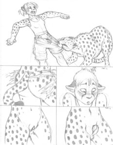 Rating: Explicit Score: 0 Tags: 2013 anthro blush butt cheetah comic duo e621 felid feline female ftm_transformation gender_transformation genital_growth genitals growth human male mammal monochrome paws penile_spines penis penis_growth ripping sabretoothed_ermine safari transformation vulva vulva_to_penis_tf User: bunchy7s