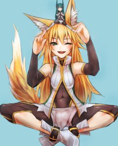 Rating: Safe Score: 0 Tags: animal_humanoid armwear blonde_hair bodysuit canid canid_humanoid canine canine_humanoid clothing crossed_legs detached_sleeves digital_media_(artwork) digital_painting_(artwork) duo e621 fangs female fox fox_humanoid green_eyes green_hair hair hi_res humanoid kokonoe_tsubaki long_hair mammal mammal_humanoid menou_kaname micro navel one_eye_closed painting_(artwork) purple_eyes robot_ears sitting skinsuit tail taishi teeth tight_clothing wink User: bunchy7s