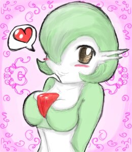 Rating: Safe Score: 0 Tags: blush breasts brown_eyes e621 female gardevoir generation_3_pokemon heart_symbol mammal nintendo not_furry pokemon pokemon_(species) pyrodomo solo User: bunchy7s