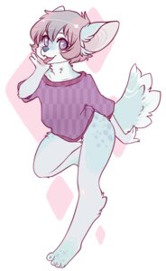 Rating: Safe Score: 0 Tags: ambiguous_gender anthro bottomless brown_hair canid canine canis chibi clothed clothing domestic_dog e621 glider_(artist) hair looking_at_viewer mammal myoyo open_mouth solo spots sweater topwear User: bunchy7s