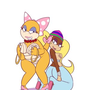 Rating: Explicit Score: 0 Tags: 1:1 accessory alternative_fashion amekaji anthro blonde_hair bow_ribbon breasts butt claws collar donkey_kong_(series) dragon_koopa duo e621 female furgonomics ganguro_(fashion) genitals grin gyaru hair hair_accessory hair_bow hair_ribbon haplorhine horn j-fashion kong koopa koopaling lips mammal mario_bros monkey nintendo nipples non-mammal_breasts non-mammal_nipples nude pose presenting presenting_hindquarters primate reptile ribbons scalie simple_background smile spikes tail tail_accessory tail_bow tail_ribbon tan_vulva thegalen tiny_kong vulva wendy_o._koopa white_background y2k_(fashion) User: bunchy7s