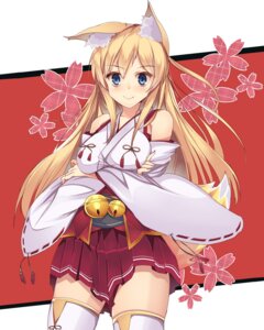 Rating: Safe Score: 0 Tags: 4:5 animal_humanoid asian_clothing bare_shoulders blonde_hair blue_eyes canid canid_humanoid canine canine_humanoid clothed clothing crossed_arms e621 east_asian_clothing female fox fox_humanoid fox_tail hair hi_res humanoid japanese_clothing legwear long_hair looking_at_viewer mammal mammal_humanoid mizuyou_kan smile solo thigh_highs User: bunchy7s