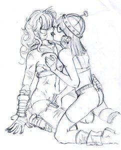 Rating: Explicit Score: 0 Tags: 2girls ayla_(chrono_trigger) breast_grab breasts chrono_(series) chrono_trigger cutelucca female female_only grabbing_breasts kissing lucca_ashtear monochrome pubic_hair rule34 sketch tagme yuri User: bunchy7s