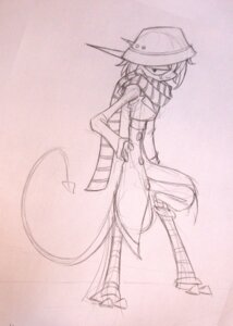 Rating: Safe Score: 0 Tags: anthro black_and_white clothed clothing coat david_lillie dreamkeepers e621 female hat headgear headwear horn long_tail monochrome namah_calah scarf simple_background sketch smile solo spade_tail tail topwear trenchcoat User: bunchy7s