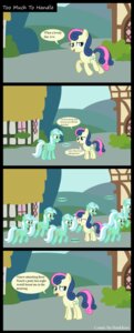 Rating: Safe Score: 0 Tags: absurd_res blue_eyes bonbon_(mlp) building comic cutie_mark dialogue e621 earth_pony english_text equid equine female feral friendship_is_magic frown fur green_body green_fur group hair hasbro hi_res horn horse huskkies long_hair looking_back lyra_heartstrings_(mlp) mammal multicolored_hair my_little_pony mythological_creature mythological_equine mythology open_mouth outside plant pony shrub smile teeth text tongue two_tone_hair unicorn window yellow_eyes User: bunchy7s