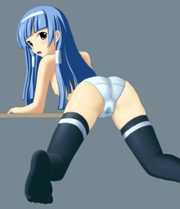 Rating: Questionable Score: 0 Tags: 1girls blue_hair blue_panties female female_only flat_chest footwear highres kannagi kuresu_(alice-pma) long_hair nagi nipples nude panties rule34 socks solo underwear wet User: bunchy7s