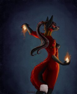 Rating: Questionable Score: 0 Tags: 2012 anthro black_hair breasts canid canine e621 female fire fox fur hair hi_res magic_user mammal nipples nude raitsh_(character) red_body red_fur side_boob solo tail winterbalg User: bunchy7s