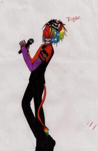 Rating: Safe Score: 0 Tags: 5_fingers alternative_fashion anthro biped black_hair bottomwear character_name clothed clothing dezi e621 ear_piercing electronics felid fingers fishnet_clothing fully_clothed fur glamfur hair hair_over_eyes helix_piercing holding_microphone holding_object lion male mammal microphone multicolored_hair pantherine pants piercing rainbow_hair red_body red_fur ryanv scene_(fashion) shirt short_hair side_view simple_background singing solo sparklefur standing tail tail_tuft tank_top text topwear tuft white_background User: bunchy7s