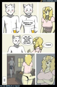 Rating: Questionable Score: 0 Tags: alternating_focus anthro base_three_layout big_breasts black_nose blockage_(layout) blonde_hair blush breast_rest breasts canid canine canis chelsea_(meesh) clothed clothing clubstripes comic content_repetition crossed_arms dialogue digital_media_(artwork) do_not_distribute domestic_dog duo e621 english_text felid female frown fur gesture grin hair horizontal_blockage kitchen lacey_(meesh) male male/female mammal meesh multiple_scenes navel nipple_outline o_o panties pink_nose rejection six_frame_image skimpy smile standing tail tail_boner tail_gesture text the_valet_and_the_vixen three_row_layout tommy_(meesh) topless underwear walking white_body white_fur yellow_body yellow_fur User: bunchy7s