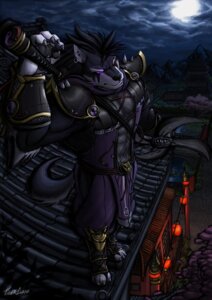 Rating: Safe Score: 0 Tags: abs anthro armor biceps black_nose canid canine canis china chinese cloud dark_theme e621 hi_res male mammal melee_weapon moon muscular muscular_anthro muscular_male night outside overcast pecs sky solo sword tigerlukke warrior weapon wolf User: bunchy7s