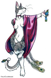 Rating: Questionable Score: 0 Tags: anthro avian bird cloth collar domestic_cat drape e621 feathers felid feline felis female mammal nude oce pose solo tail User: bunchy7s