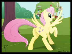Rating: Questionable Score: 0 Tags: 2011 black_border blue_eyes border butt detailed_background e621 equid equine feathered_wings feathers female feral fluttershy_(mlp) friendship_is_magic hair hasbro lichfang looking_at_viewer looking_back mammal my_little_pony mythological_creature mythological_equine mythology pegasus pink_hair quadruped solo tail toony wings yellow_body yellow_feathers User: bunchy7s