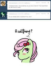 Rating: Safe Score: 0 Tags: 2013 blush e621 english_text equid equine female florina_(mlp) friendship_is_magic hair hasbro horse mammal my_little_pony pony solo text unknown_artist User: bunchy7s
