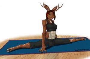 Rating: Questionable Score: 0 Tags: abs anthro antlers breasts buckteeth bulge e621 ear_piercing flexible green_eyes gynomorph hi_res hooves horn intersex jackalope lagomorph layla_holmes looking_at_viewer mammal piercing shintori solo splits spread_legs spreading teeth User: bunchy7s