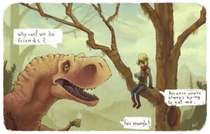 Rating: Safe Score: 0 Tags: ambiguous_gender beverage blonde_hair candy chocolate dessert detailed_background dialogue dinosaur duo e621 english_text eyewear female feral food forest fuxu glasses hair hot_chocolate human humor mammal nature outside plant prehistoric_species reptile saurischian scalie text theropod tree tyrannosaurid tyrannosauroid tyrannosaurus tyrannosaurus_rex winter wood User: bunchy7s