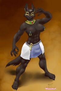 Rating: Questionable Score: 0 Tags: abs ankh anthro anubian_jackal biceps big_breasts breasts bulge busty_boy_(lore) canid canine canis e621 egyptian fossilizedart gynomorph hi_res intersex jackal jewelry looking_at_viewer male_(lore) mammal muscular muscular_anthro muscular_gynomorph muscular_intersex nefer nipples piercing pose smile solo tail User: bunchy7s