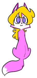 Rating: Safe Score: 0 Tags: blonde_hair canid canine e621 female fox fur hair looking_back mammal mimi_(taski) pink_body pink_fur simple_background solo tail taski the_exorcist white_background User: bunchy7s