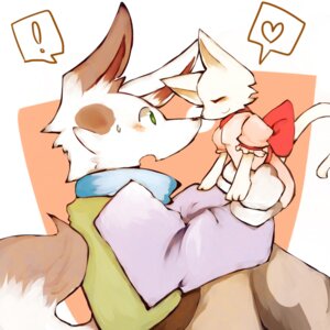 Rating: Safe Score: 0 Tags: 1:1 anthro blush canid canine clothing dress duo e621 eyes_closed female fox heart_symbol male mammal size_difference tail young young_anthro 彩 User: bunchy7s