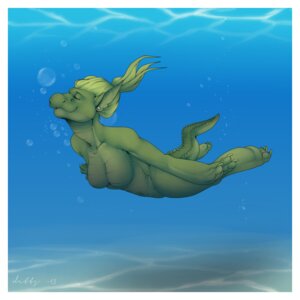 Rating: Questionable Score: 0 Tags: 1:1 2013 4_toes 5_fingers alliy anthro blue_background border breasts bubble casual_nudity claws crocodile crocodilian detts e621 eyes_closed feet female fingers green_body green_hair green_skin hair non-mammal_breasts nude piercing reptile scalie sea simple_background solo swimming toes underwater water white_border User: bunchy7s