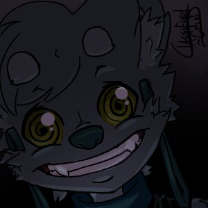 Rating: Safe Score: 0 Tags: 1:1 ambiguous_gender anthro canid canine canis classified-crud creepy domestic_dog drugged e621 fur grey_body grey_fur grin looking_at_viewer low_res mammal smile solo spiral stare substance_intoxication yellow_eyes User: bunchy7s