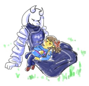 Rating: Safe Score: 0 Tags: accessory age_difference ambiguous_gender anthro boss_monster_(undertale) bovid bow_(feature) bow_accessory bow_ribbon caprine child digital_media_(artwork) duo e621 eyes_closed female frisk_(undertale) fur grass hair_accessory hair_bow hair_ribbon horn human larger_female low_res mammal paws plant resting ribbons size_difference smaller_ambiguous source_request toriel undertale undertale_(series) unknown_artist white_body white_fur young User: bunchy7s