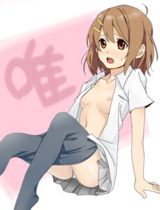 Rating: Explicit Score: 0 Tags: arm_support blush breasts brown_eyes brown_hair female female_only hair_ornament hairclip human human_only k-on! nipples no_bra no_shoes open_clothes open_shirt panties pantyhose pantyhose_pull rule34 school_uniform shirt short_hair skirt solo tokine underwear yui_hirasawa_(k-on!) User: bunchy7s