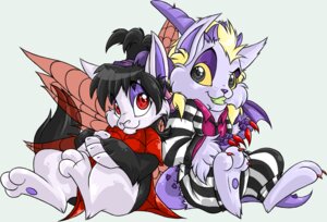 Rating: Safe Score: 0 Tags: back_to_back beetlejuice beetlejuice_(character) chibi claws clothed clothing digital_media_(artwork) duo e621 felid female full-length_portrait horn insect_wings lydia_deetz male mammal membrane_(anatomy) membranous_wings portrait red_eyes simple_background sitting suit tail translucent translucent_wings unknown_artist white_background wings User: bunchy7s