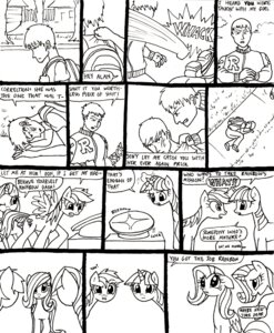 Rating: Questionable Score: 0 Tags: absurd_res black_and_white comic e621 english_text equid equine feathered_wings feathers female feral fluttershy_(mlp) friendship_is_magic fur hair hasbro hi_res horn human male mammal monochrome my_little_pony mythological_creature mythological_equine mythology pegasus quadruped rainbow_dash_(mlp) rarity_(mlp) ricedawg simple_background tail text twilight_sparkle_(mlp) unicorn white_background wings User: bunchy7s