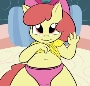 Rating: Questionable Score: 0 Tags: 2012 accessory amber_eyes anthro anthrofied apple_bloom_(mlp) bed bow_(feature) bow_accessory bow_ribbon clothing digital_media_(artwork) e621 earth_pony equid equine female friendship_is_magic furniture hair hair_accessory hair_bow hair_ribbon hasbro horse lamiaaaa looking_at_viewer mammal my_little_pony panties pillow pony red_hair ribbons solo tail underwear young young_anthro User: bunchy7s