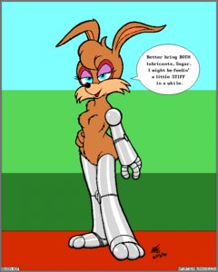 Rating: Questionable Score: 0 Tags: 1994 4:5 anthro archie_comics black_border blue_eyes border breasts bunnie_rabbot e621 english_text female glistening humor lagomorph leporid looking_at_viewer lube mammal metal nude pun rabbit screentone sega solo sonic_the_hedgehog_(archie) sonic_the_hedgehog_(comics) sonic_the_hedgehog_(series) text toony vintage wdf User: bunchy7s