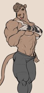 Rating: Questionable Score: 0 Tags: abs anthro biceps big_breasts big_chest big_muscles biped bodily_fluids breasts broad_shoulders clothed clothing e621 felid female hi_res lion looking_at_viewer mammal manly midriff muscular muscular_anthro muscular_female pantherine pecs ritts rochelle_barnette solo standing sweat tongue tongue_out under_boob undressing User: bunchy7s