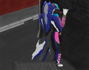 Rating: Explicit Score: 0 Tags: accessory anthro bottomwear canid canine canis city clothed clothing corner crossdressing dark domestic_dog duo e621 erection femboy flower flower_in_hair genitals hair hair_accessory likewolf male male/male mammal nargrell night penis plant skirt tail unknown_artist wolf User: bunchy7s