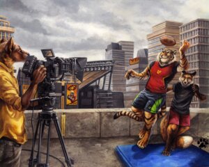 Rating: Safe Score: 0 Tags: 4_toes 5_fingers american_football anthro ball biped blotch bottomwear brown_body brown_fur building camera canid canine cement chevali_firebirds city city_background clothing cloud detailed detailed_background devlin_miski e621 feet felid fingers forester_universe fox fur gridiron_ball group gulonine male mammal marten mat modern_architecture muscular mustelid musteline official_art on_roof orange_body orange_fur out_of_position outside pantherine photo photo_shoot pine_marten playful realistic red_fox rooftop shirt shorts sky skyscraper smile sport stadium stripes tiger toes topwear traditional_media_(artwork) true_fox urban wiley_farrel User: bunchy7s