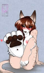 Rating: Explicit Score: 0 Tags: 2013 3:5 4_toes anthro areola biped blush breasts brown_hair canid canine digital_media_(artwork) e621 feet female foot_focus genitals grey_eyes hair heart_symbol hi_res hindpaw humanoid_feet long_hair mammal miiyori miranda_(interceptor1723) nipples nude pawpads paws plantigrade shaded soles solo speckled spots toes vulva User: bunchy7s