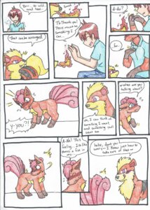 Rating: Questionable Score: 0 Tags: blush breasts canid canine comic confusion duo e621 english_text female feral fur gender_transformation generation_1_pokemon growlithe hi_res in_heat male mammal multi_breast multi_tail nintendo nude paws pokemon pokemon_(species) rainbowraven surprised tail text transformation vulpix User: bunchy7s