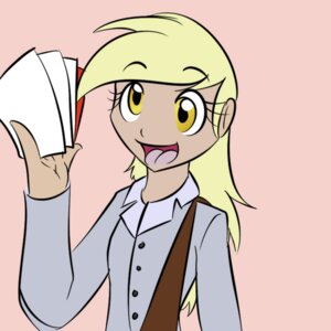 Rating: Safe Score: 0 Tags: 1:1 2011 alternate_species blonde_hair clothing derpy_hooves_(mlp) digital_media_(artwork) dizzypacce e621 female friendship_is_magic grandfathered_content hair hasbro human human_only humanized mail mammal my_little_pony not_furry open_mouth pink_background simple_background smile solo yellow_eyes User: bunchy7s