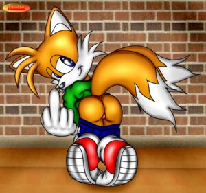 Rating: Explicit Score: 0 Tags: 5_fingers all_fours anthro baseboard bent_over big_eyes big_head biped blue_eyes bottomwear bottomwear_down brick brick_wall butt canid canine clothed clothing colored dipstick_tail e621 fingers footwear fox foxczer gesture gloves hand_gesture handwear legwear looking_back male mammal markings middle_finger miles_prower multi_tail multicolored_tail pants pants_down partially_clothed presenting presenting_hindquarters raised_tail sega shoes smile socks solo sonic_the_hedgehog_(series) tail tail_markings toony wall_(structure) User: bunchy7s