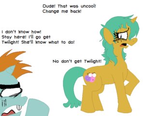 Rating: Safe Score: 0 Tags: crossgender cutie_mark duo e621 english_text equid equine female feral friendship_is_magic hasbro horn male mammal my_little_pony mythological_creature mythological_equine mythology simple_background snails_(mlp) snips_(mlp) tail text transformation unicorn unknown_artist white_background User: bunchy7s