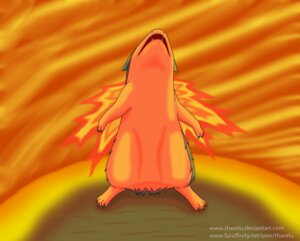 Rating: Questionable Score: 0 Tags: ambiguous_gender attack clauss e621 feral fire generation_2_pokemon hi_res nintendo pokemon pokemon_(species) solo text thanriu typhlosion url warm_colors wheel User: bunchy7s