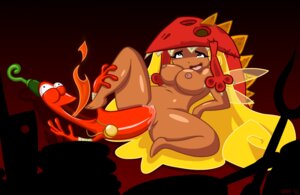 Rating: Explicit Score: 0 Tags: big_breasts blonde_hair bodily_fluids breasts chili_pepper dark_body dark_skin duo e621 edith_up female food fruit genital_fluids genitals hair insect_wings long_hair nipples nymph penetration pepper_(fruit) plant quasi99 rayman_(series) spread_legs spreading thick_thighs ubisoft vaginal_fluids vulva wings User: bunchy7s