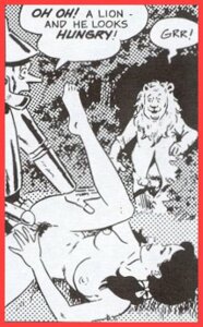 Rating: Explicit Score: 0 Tags: barefoot bill_ward border breasts caught cowardly_lion dorothy_gale english_text erection female imminent_sex metro-goldwyn-mayer missionary_position pubic_hair red_border rule34 small_breasts speech_bubble text the_wizard_of_oz tin_man wally_wood User: bunchy7s