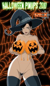 Rating: Explicit Score: 0 Tags: 1girls 2010 areolae body_paint breast_fondling breast_grab breasts cartoon_network dr._holiday erect_nipples female g-string generator_rex grimphantom halloween nipples pumpkin_boobs rebecca_holiday rule34 solo text thighhighs topless witch_hat User: bunchy7s