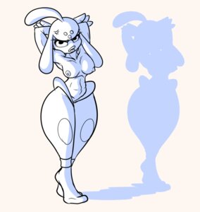 Rating: Questionable Score: 0 Tags: 2012 blue_and_white border breasts conditional_dnp e621 female generation_3_pokemon humanoid looking_at_viewer medicham monochrome nintendo not_furry pokemon pokemon_(species) solo teckworks white_border User: bunchy7s