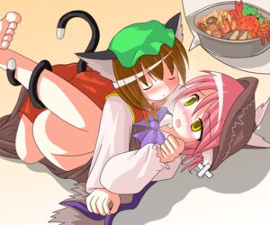 Rating: Questionable Score: 0 Tags: 2girls animal_ears bandage bandages barefoot blush bowl breath cat_ears cat_tail chen crab des female food hat heavy_breathing imagining multi_tail multiple_females multiple_girls mystia_lorelei oden rule34 shrimp tail tail_wrap tails touhou uncensored yuri User: bunchy7s