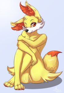 Rating: Explicit Score: 0 Tags: 4_toes 5_fingers anthro anthrofied biped breasts canid canine claws dipstick_tail e621 feet female fennekin fingers fur generation_6_pokemon genitals hindpaw inner_ear_fluff looking_at_viewer mammal markings mingchee multicolored_body multicolored_fur multicolored_tail nintendo nude one_eye_closed paws pokemon pokemon_(species) pokemorph red_body red_eyes red_fur simple_background sitting solo tail tail_markings toes tongue tongue_out tuft vulva white_body white_fur wink yellow_body yellow_fur User: bunchy7s