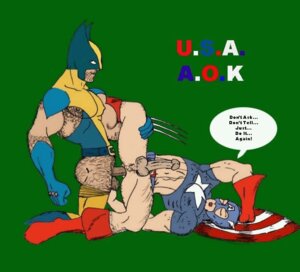 Rating: Explicit Score: 0 Tags: 2boys anal anal_penetration anal_sex animated animated_gif arched_back artist_request ass avengers balls belt biceps boots bottomless captain_america captain_america's_shield captain_america_(series) closed_eyes company_connection don't_ask_don't_tell english english_text erect_nipple erect_nipples_under_clothes erect_while_penetrated erection exposed_nipple fondling_balls gay gif gloves green_background hairy james_howlett leg_grab leg_slider_position legs_held_open male male/male male_nipples male_only marvel marvel_comics mask multiple_boys multiple_males multiple_penises muscles mushroom_penis mutant navel nipples pants_down pecs penis penis_size_difference retractable_claws rule34 serratus_anterior shirt_up spread_legs steve_rogers straight_hair tagme testicles text thrusting_into_ass uncensored wolverine_(x-men) x-men yaoi User: bunchy7s